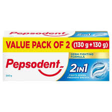 Pepsodent 2in1 130+130gm